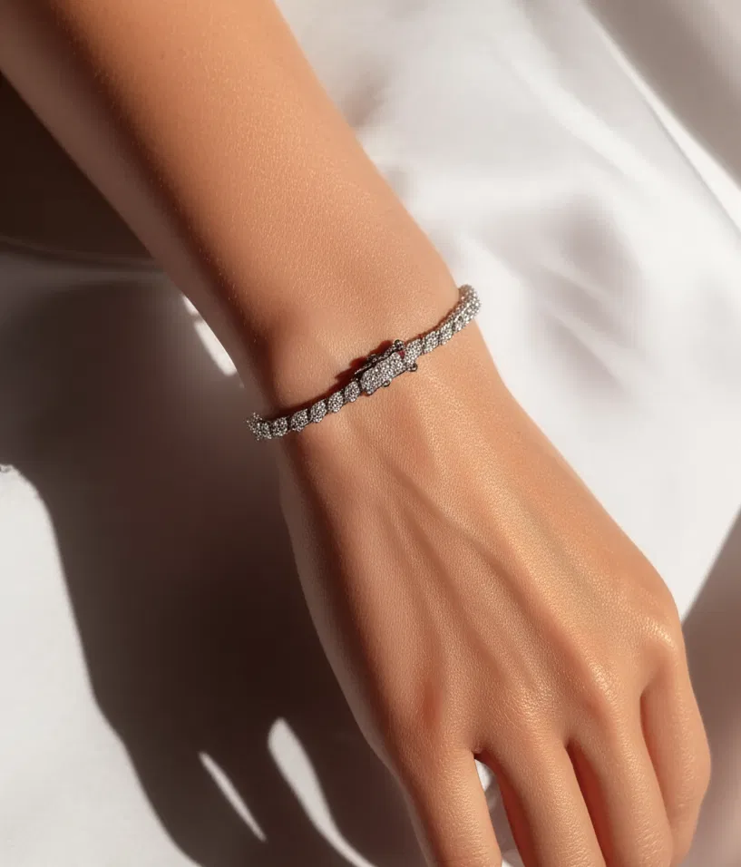 Twist of Brilliance – Tennis Bracelet view 4