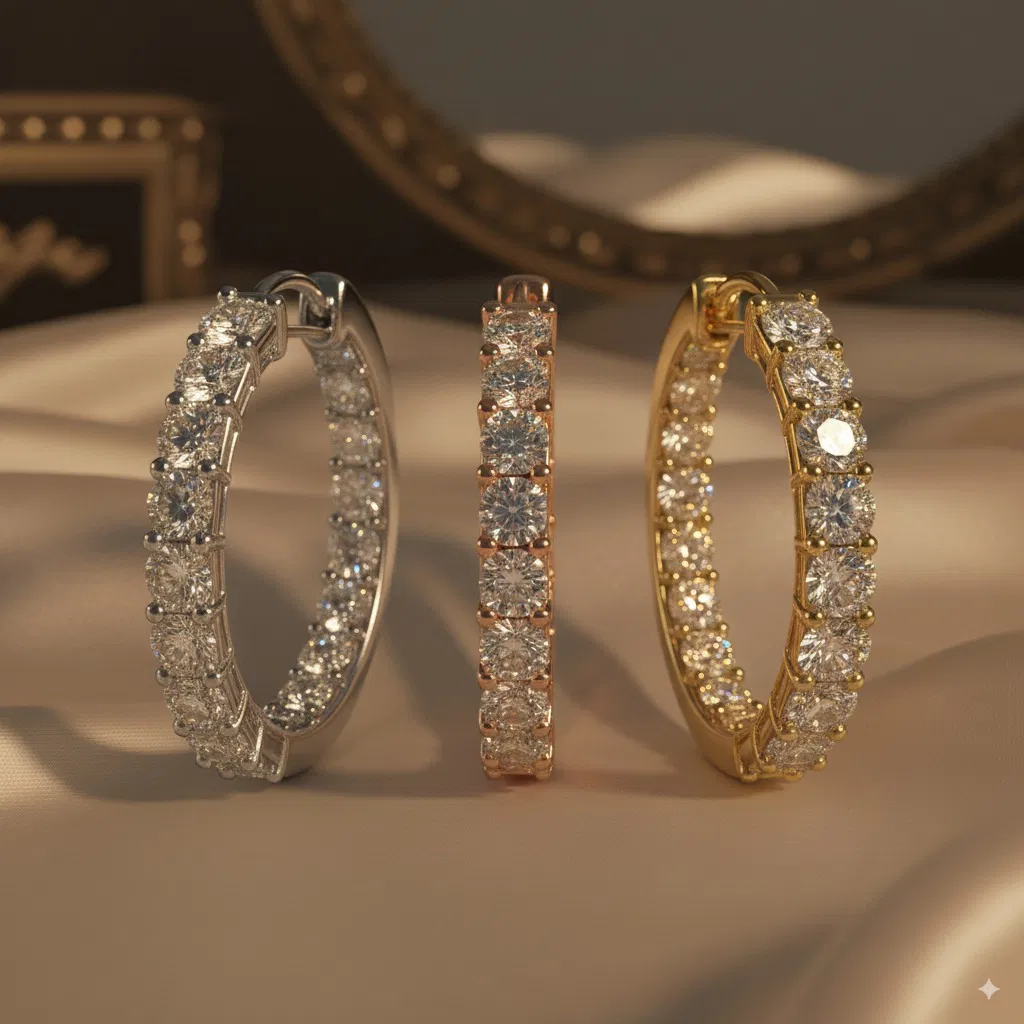 Eternal Glow Hoop Earrings view 4