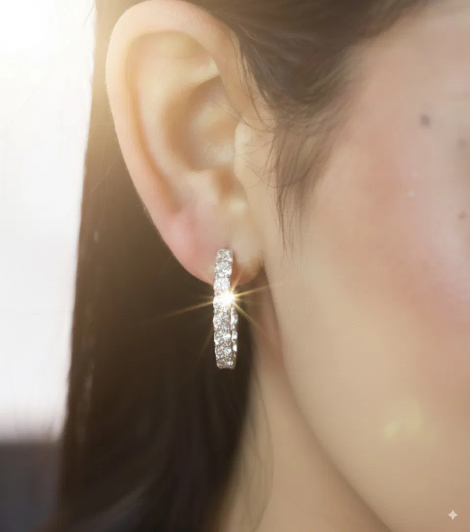 Eternal Glow Hoop Earrings view 5