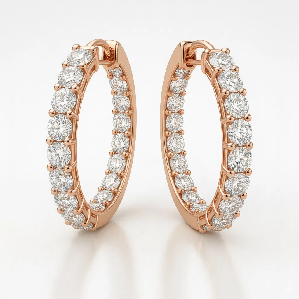 Eternal Glow Hoop Earrings view 3