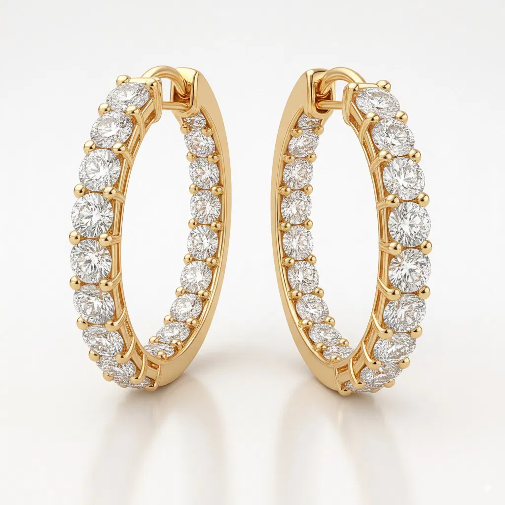 Eternal Glow Hoop Earrings view 2