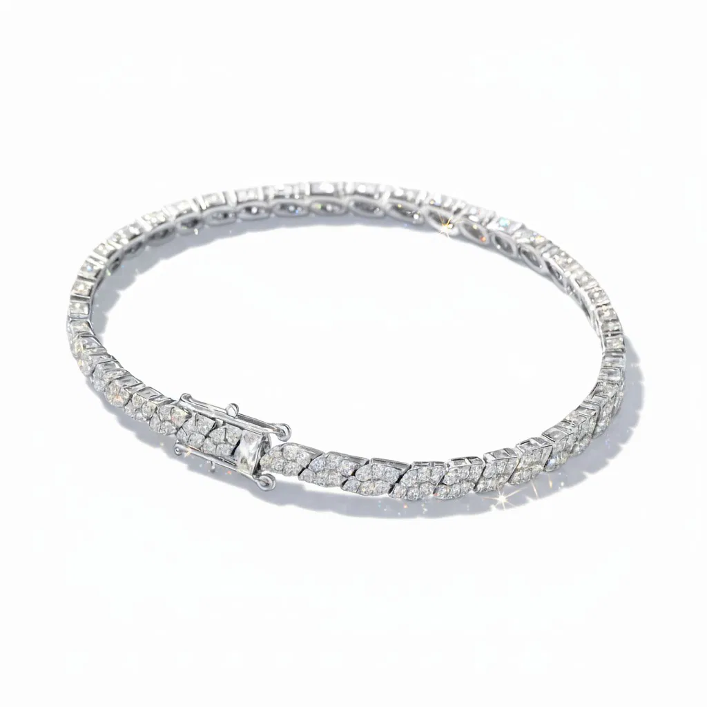 Twist of Brilliance – Tennis Bracelet view 1