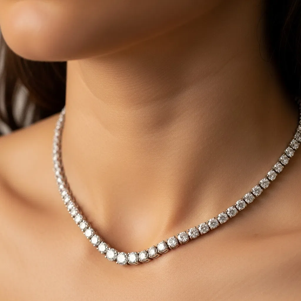 Graduated Brilliance Tennis Necklace view 5