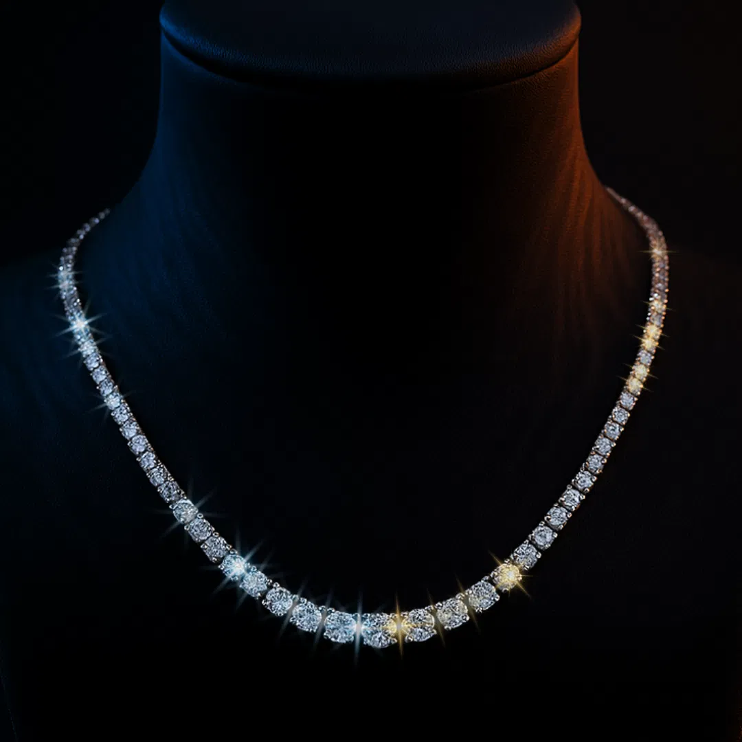 Graduated Brilliance Tennis Necklace view 2