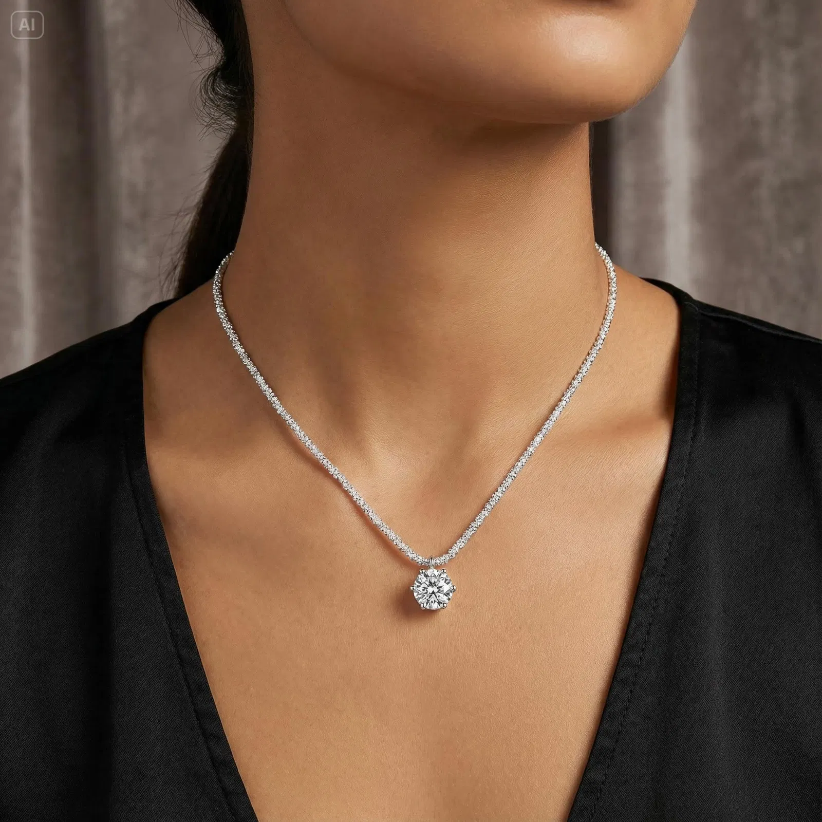 Timeless Round-Cut Necklace view 4