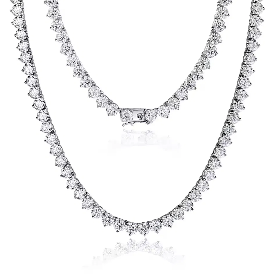 Eternal Glow 3 Claw Tennis Necklace view 4