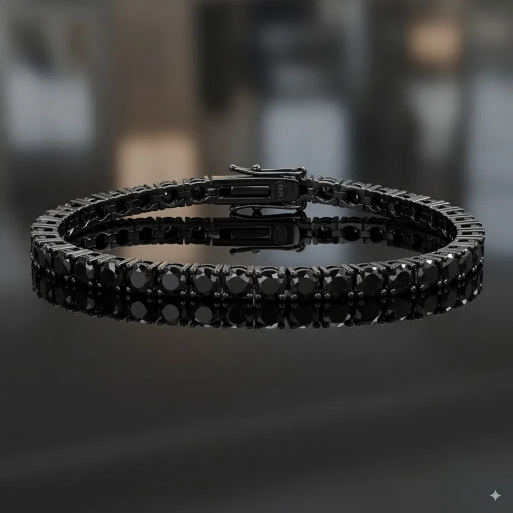 Midnight Ice – Black Tennis Bracelet view 4