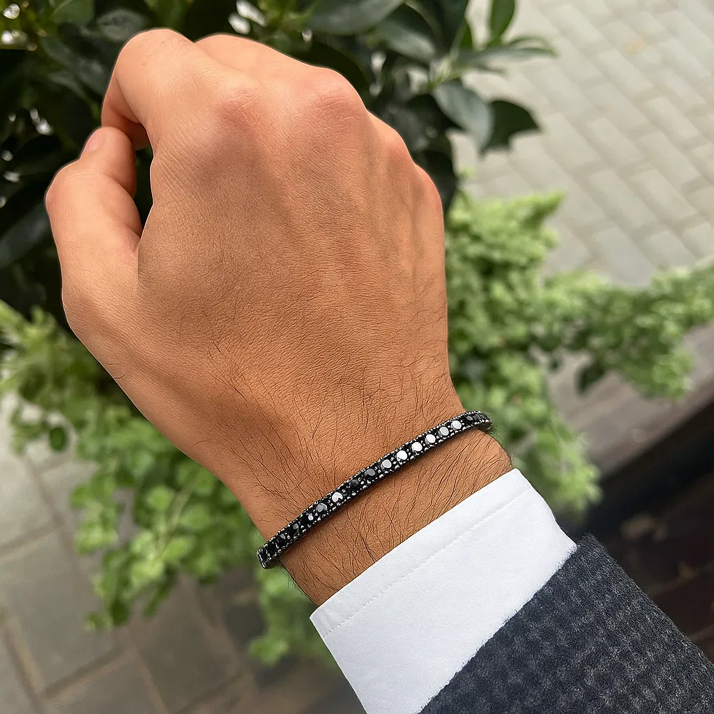 Midnight Ice – Black Tennis Bracelet view 7