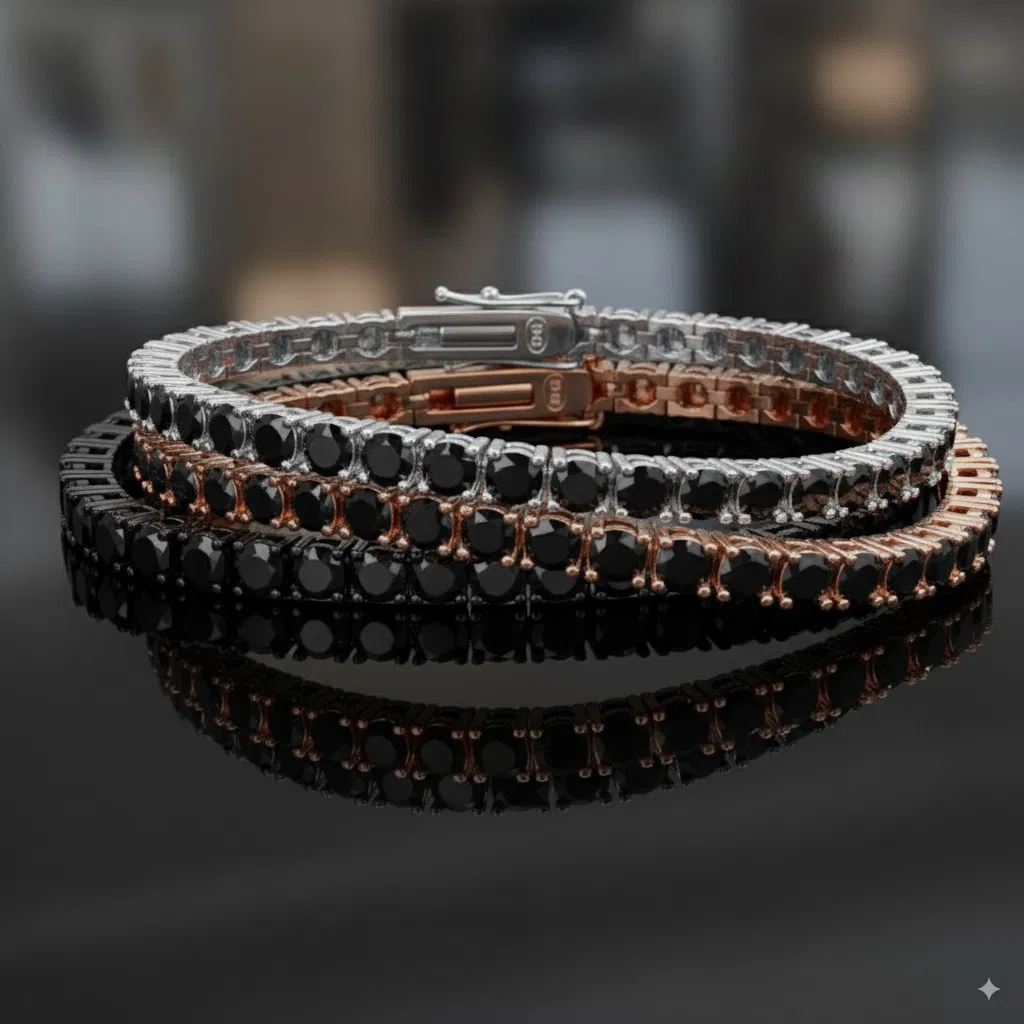 Midnight Ice – Black Tennis Bracelet view 6