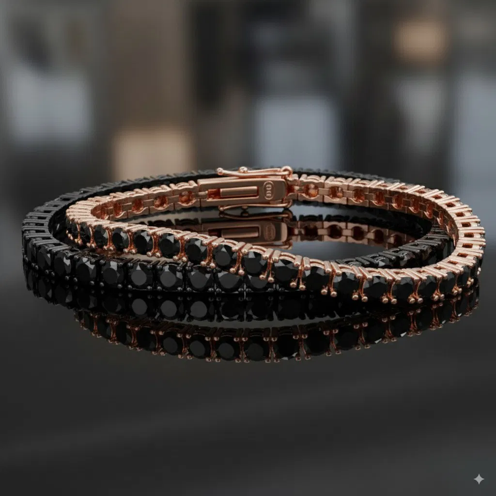 Midnight Ice – Black Tennis Bracelet view 5