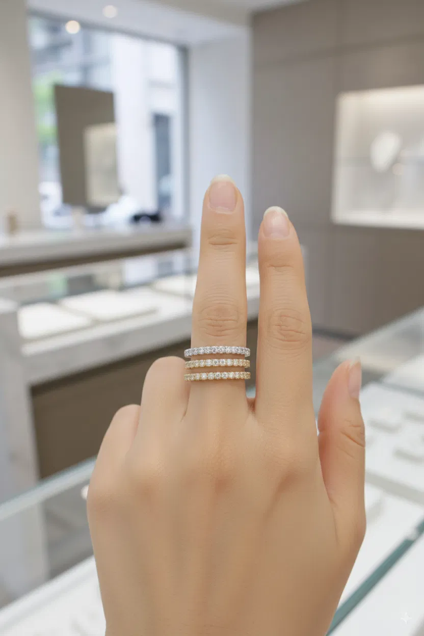 Eterna Moissanite Eternity Band view 6