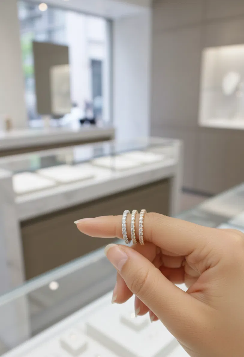 Eterna Moissanite Eternity Band view 5