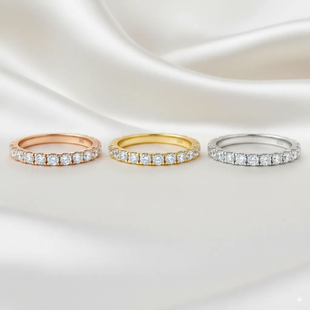 Eterna Moissanite Eternity Band view 4