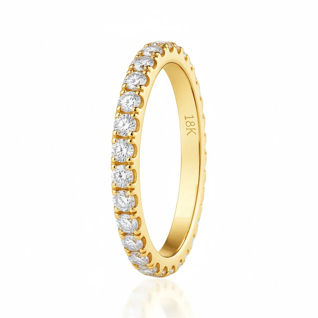 Eterna Moissanite Eternity Band view 2
