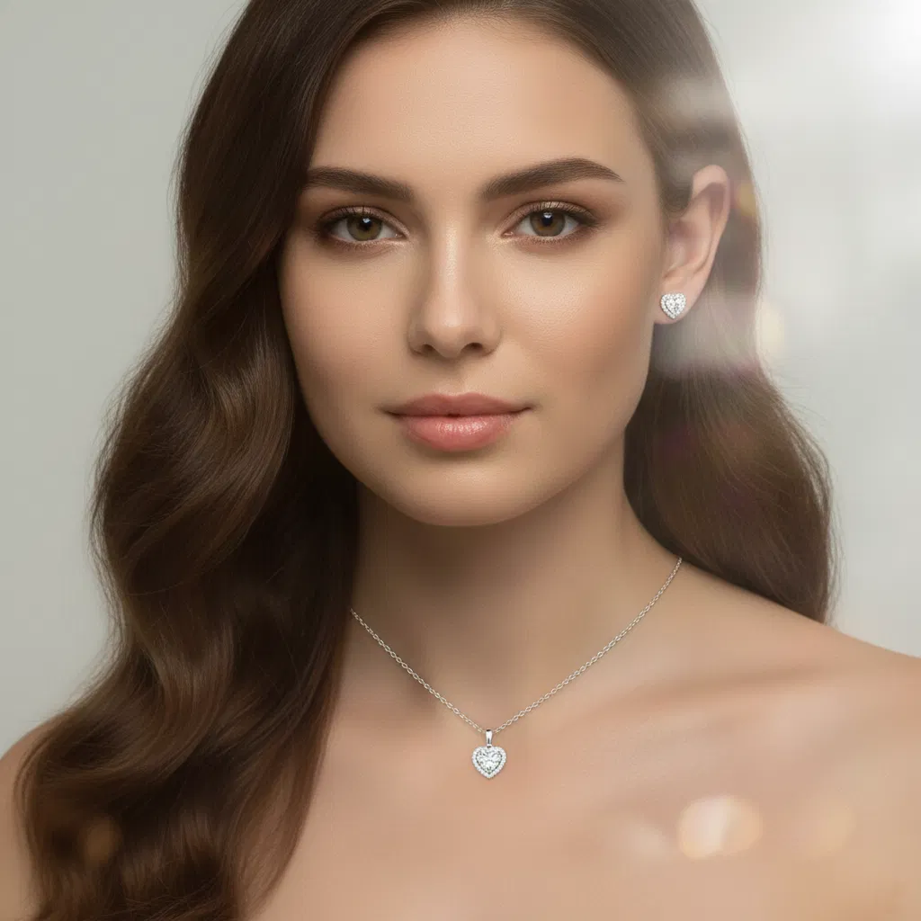 Eternal Heart Halo Jewelry Set view 4