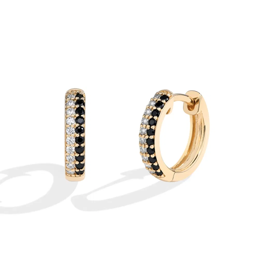 Noir & Ice Hoop Earrings view 2