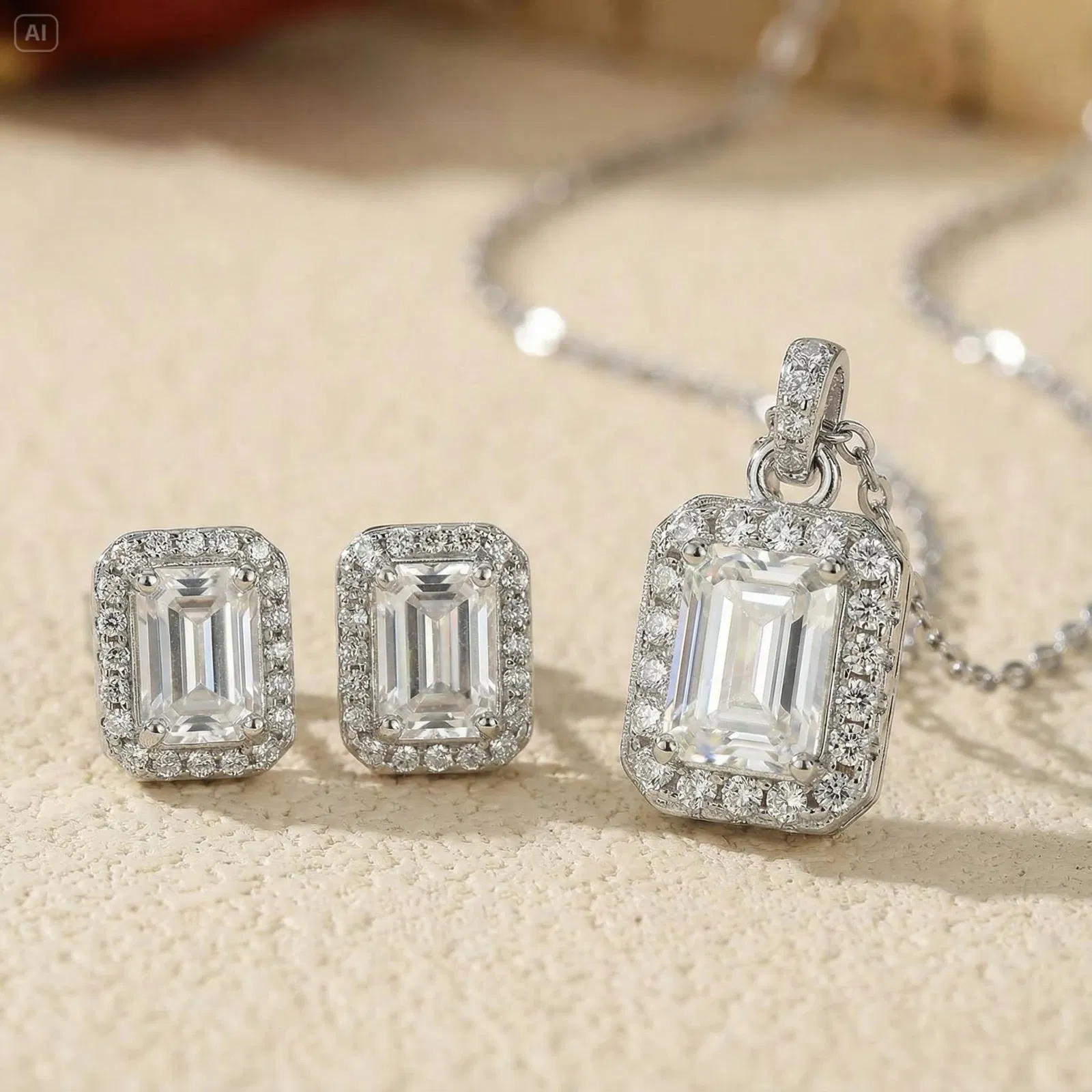 Emerald Halo Set view 10