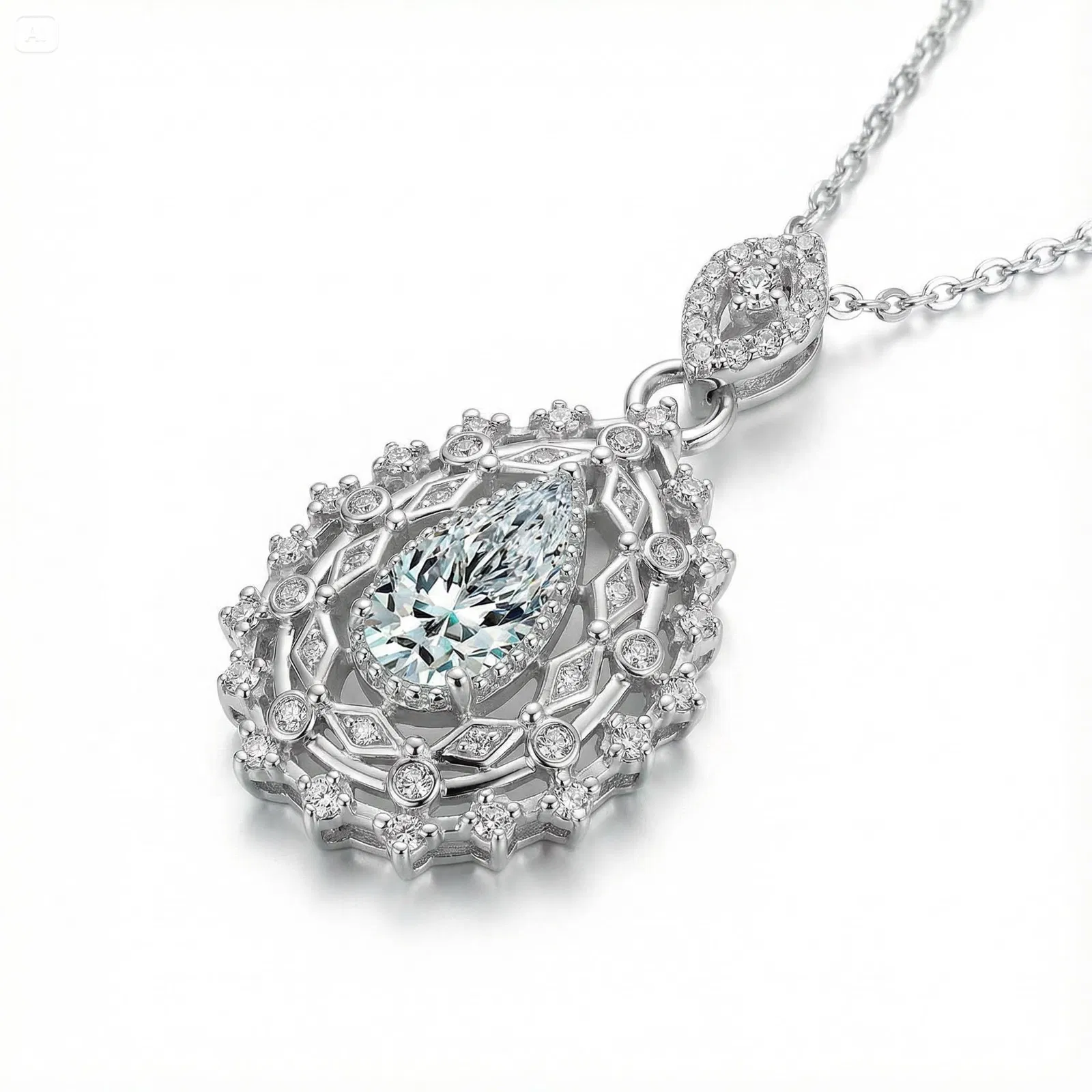 Fortuna Pear-Cut Necklace view 6