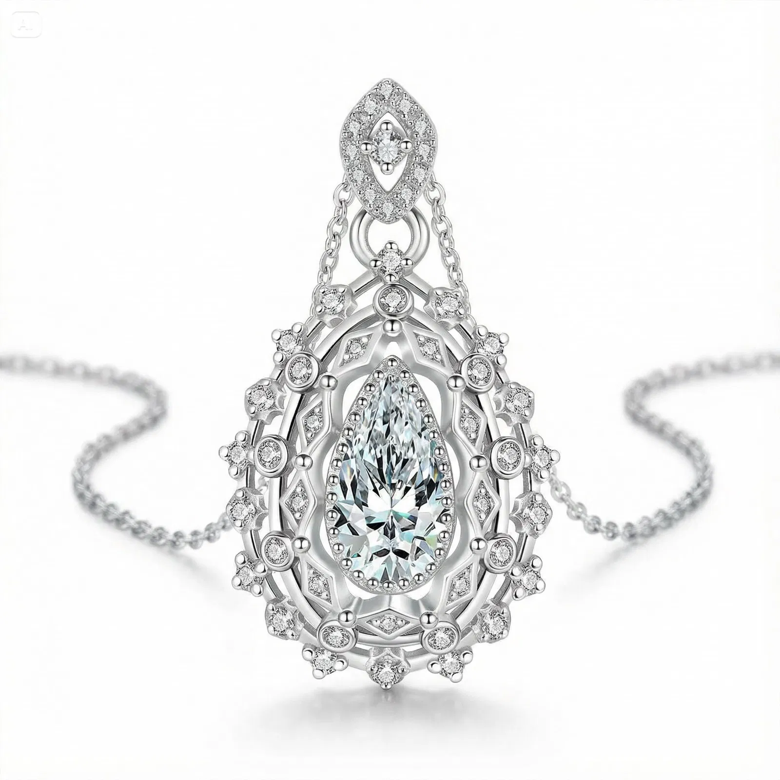 Fortuna Pear-Cut Necklace view 4