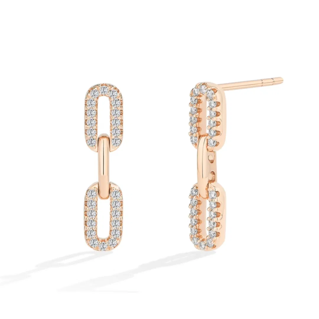 Interlock Pavé Earrings view 5