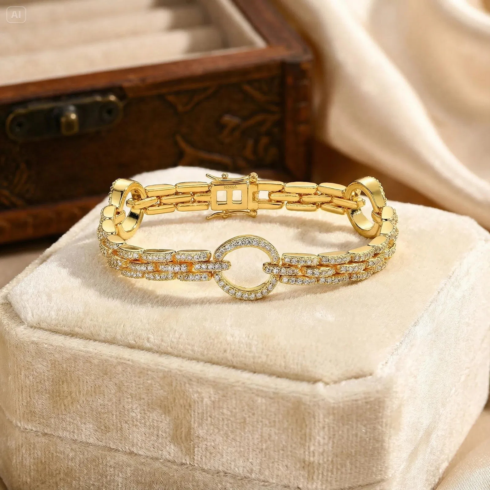 Unity Pavé Chain Bracelet view 7