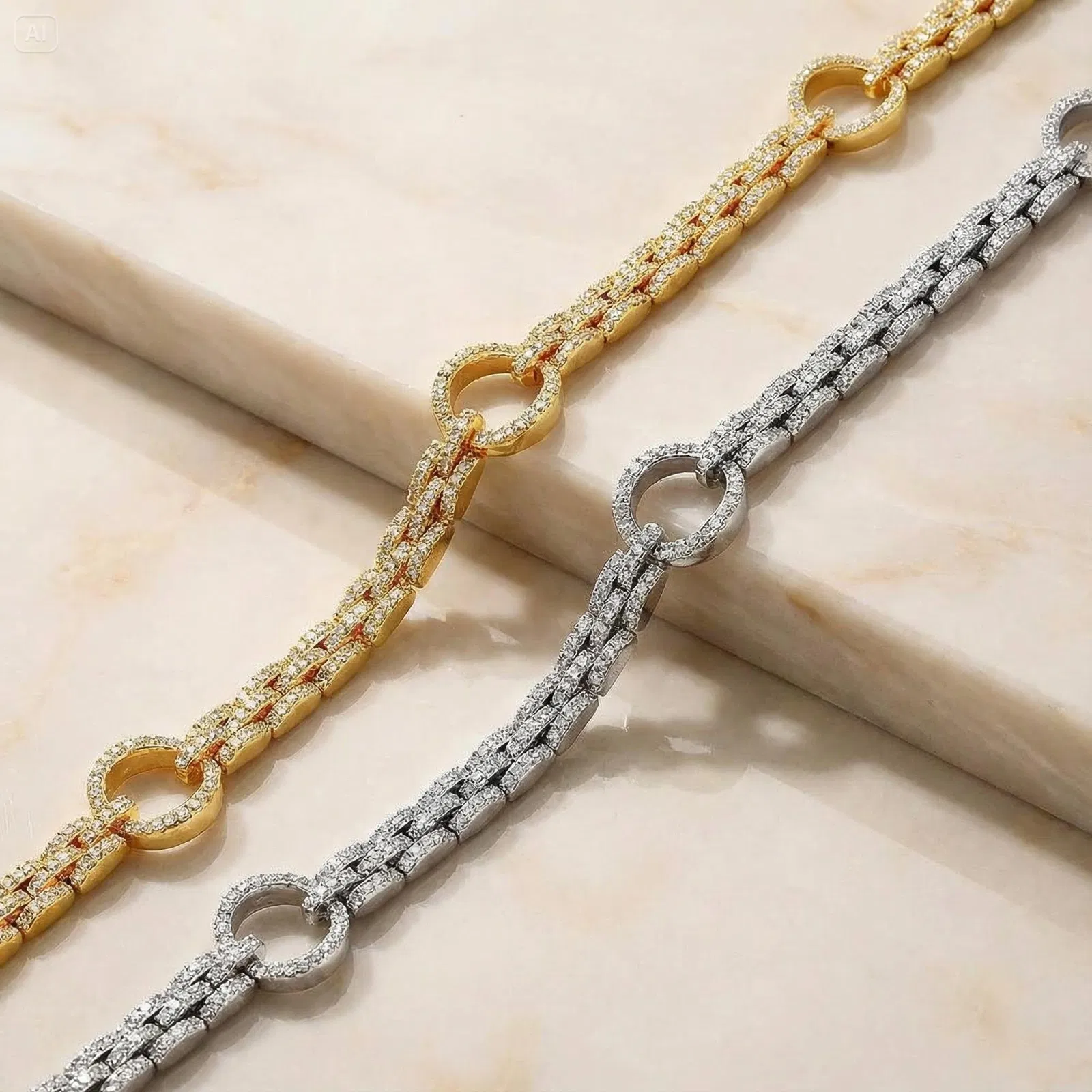 Unity Pavé Chain Bracelet view 5