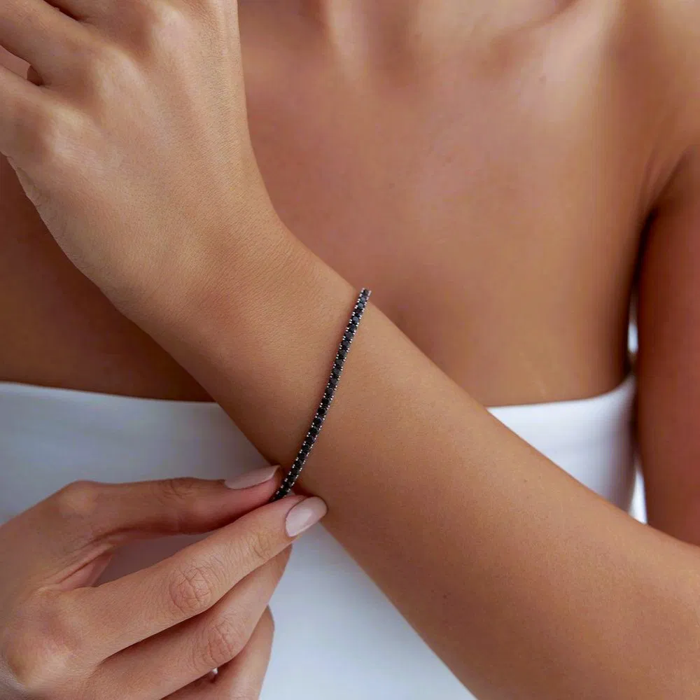 Midnight Ice – Black Tennis Bracelet view 8