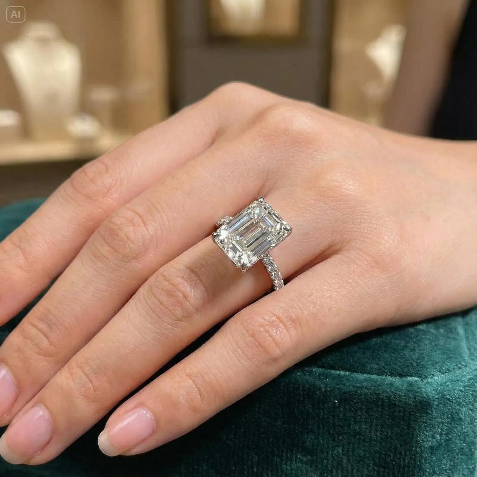 Lumière Royale Emerald Ring view 9