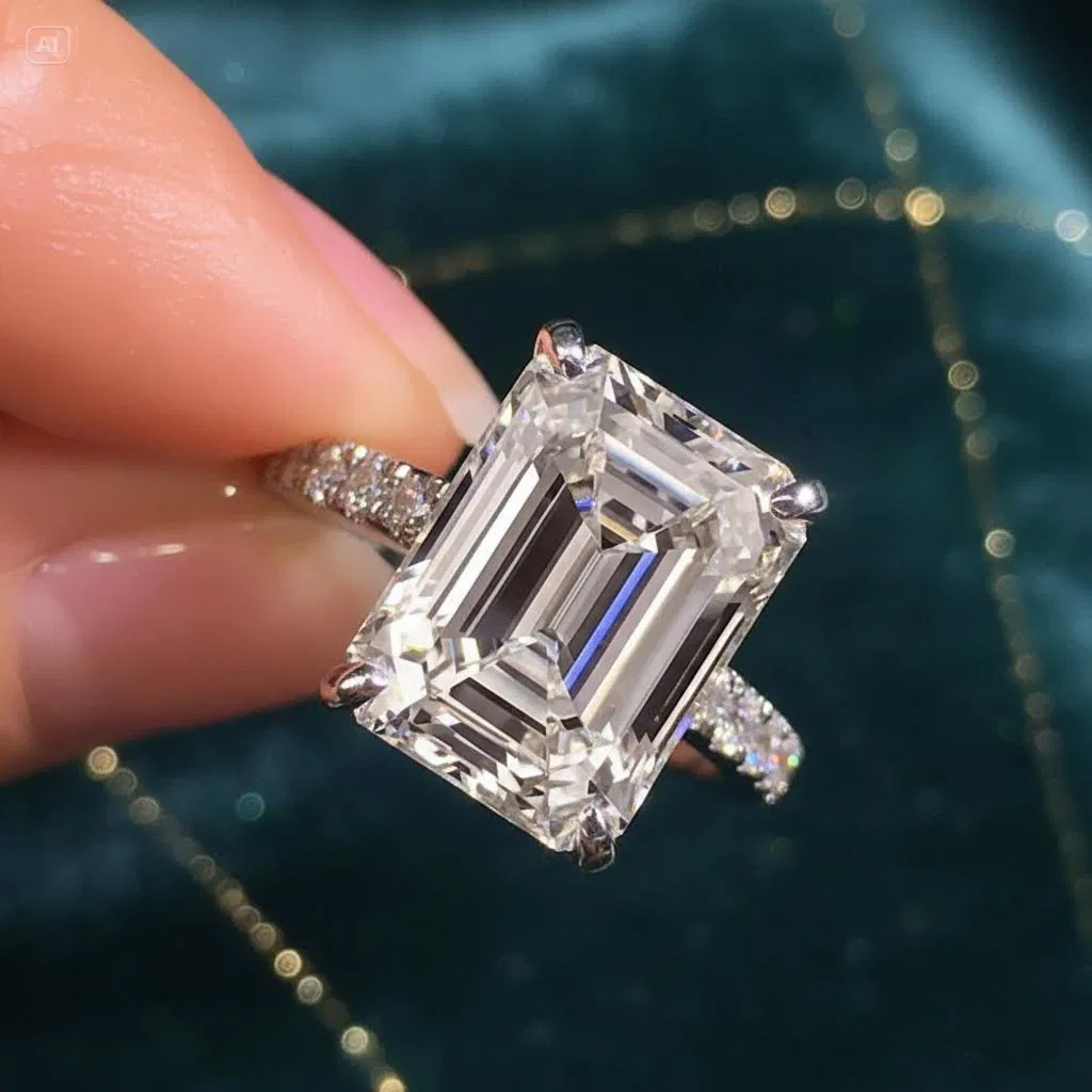 Lumière Royale Emerald Ring view 10